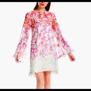 Max Studio Floral Chiffon Mini Dress